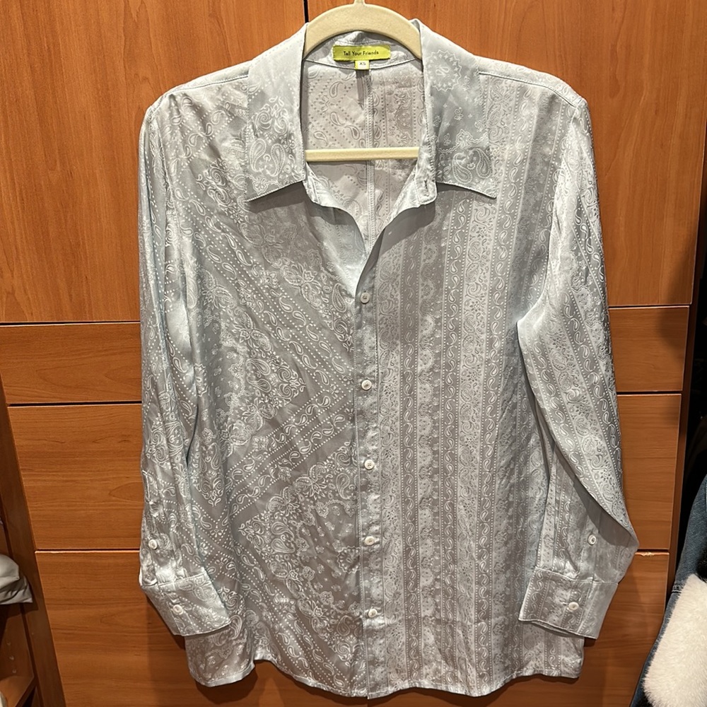 Tell Your Friends Paisley Silk Shirt